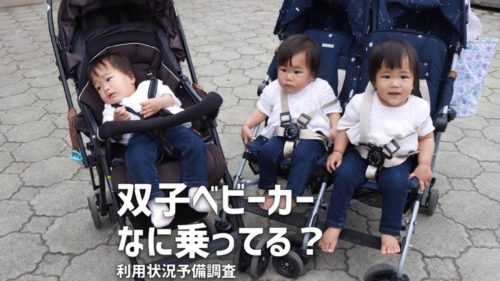 双子ベビーカー何のってる？